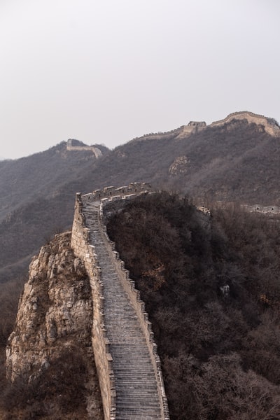 中国的长城楼梯
